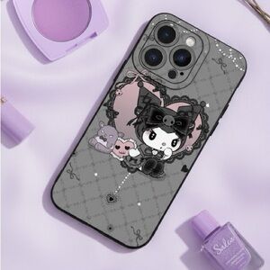 NWT Gothic Lace Bow Heart Kuromi Phone Case iPhone 17 Pro Max